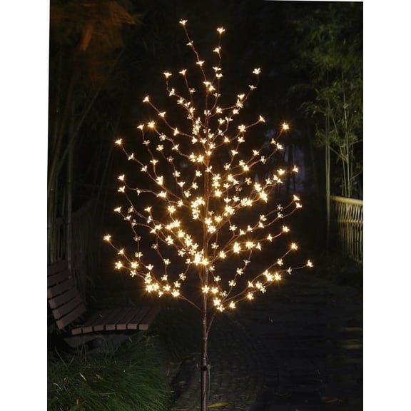 208 LED Cherry Blossom Tree with Lighted Artificial Tree for 6.5FT, Warm White