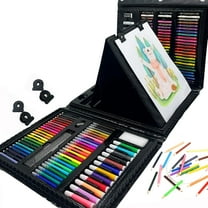 208 PCS Art Supplies, Drawing Art Kit for Adults Art Set with Double Sided Trifold Easel, Oil Pastels, Crayons, Colored Pencils, Watercolor Pens Gift for Girls Boys Artist