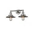 thumbnail image 1 of 208-PN-M1-Innovations Lighting-Two Light Railroad Wall Sconce-18 Inches Wide by 8 Inches High, 1 of 3