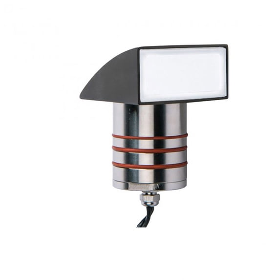 2081-30BS-WAC Lighting-12V 4.1W 3000K 1 LED Indicator Light with Ground Hood in Contemporary Style-2.38 Inches Wide by 4.13 Inches High