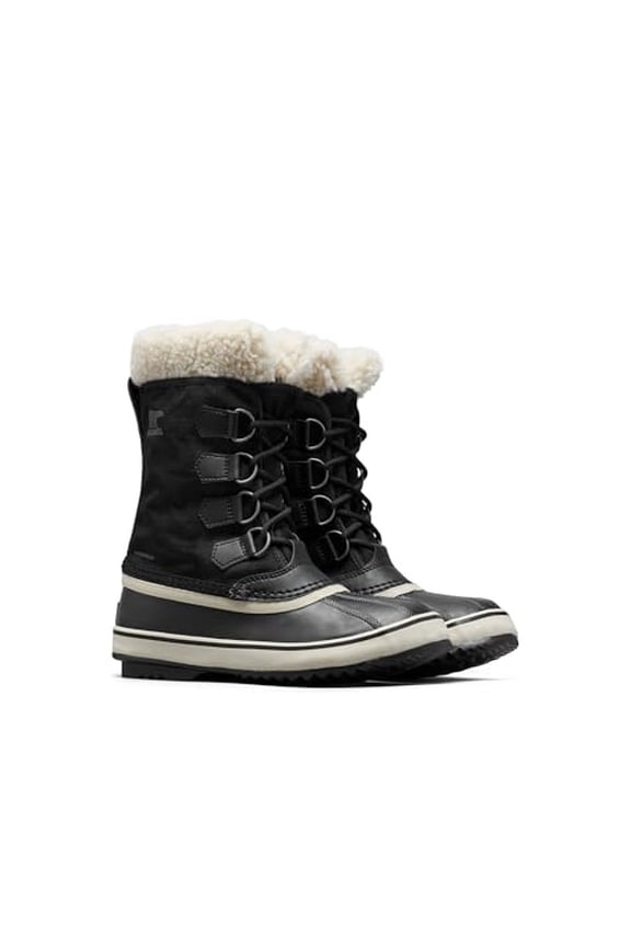 2084921011 SOREL WOMEN WINTER CARNIVAL WATERPROOF BOOT BLACK, STONE SIZE 8.5