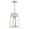 thumbnail image 1 of 20854-91 Livex Lighting Oslo - 1 Light Outdoor Pendant Lantern in Mid Century Modern Style - 6.25 Inches wide by 14.5 Inches high-Brushed Nickel, 1 of 11