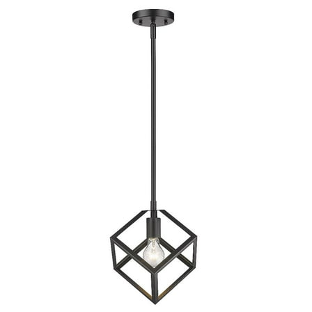 Golden Lighting Cassio 1-light Pendant in Matte Black