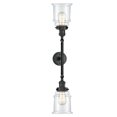 thumbnail image 1 of 208L-BK-G182-LED-Innovations Lighting-Canton-7W 2 LED Bath Vanity in Industrial Style-6 Inches Wide by 24.5 Inches High   Matte Black Finish with, 1 of 1