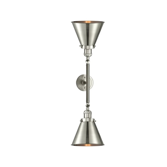 208L-PC-M13-PC-LED-Innovations Lighting-Appalachian-7W 2 LED Bath Vanity in Traditional Style-8 Inches Wide by 24 Inches High Polished Chrome Finish