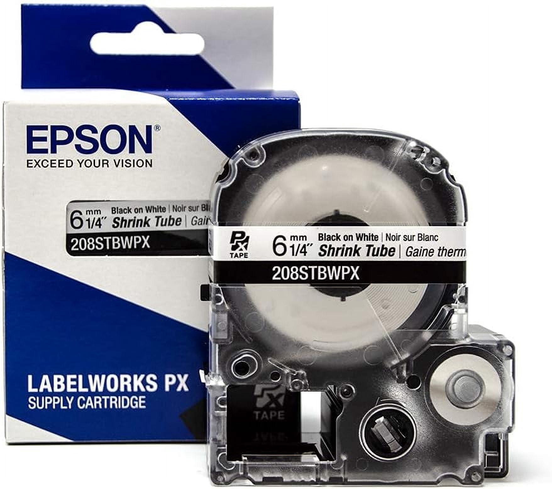 Epson LABELWORKS 212BWPX PET Tape Cartridge - Black On White Standard