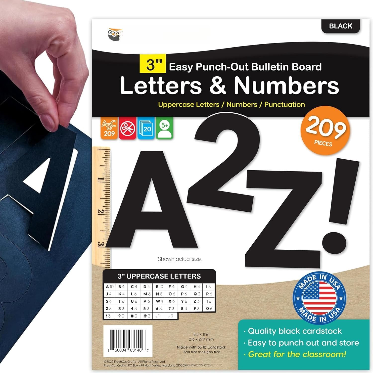 209 count 3" Black Bulletin Board Letters & Numbers, Capital Letters ...