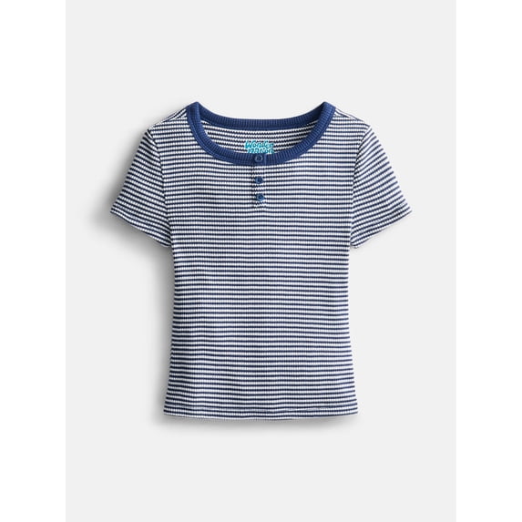 Wonder Nation Girls Fashion Knit Top with Short Sleeves, Sizes 4-18 & Plus