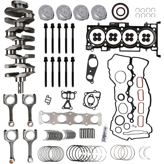 209102GA02 G4KJ 2.4L Engine Rebuild Overhaul Kit with Crankshaft & Connecting Rods Replacement Compatible with Hyundai Sonata Santa Fe Tucson, Kia Sorento Optima 2.4L GDI Engine