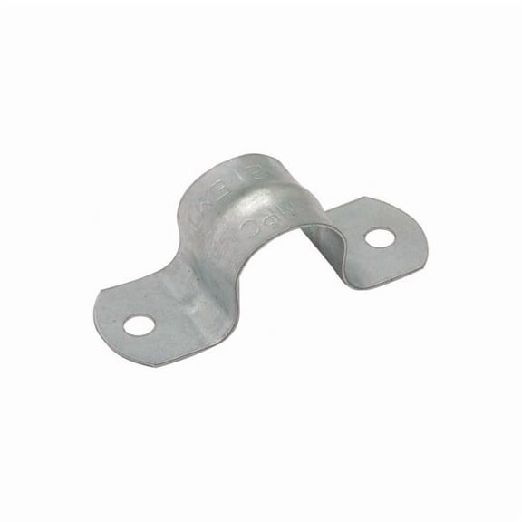 Raco Two Hole Strap, Conduit; EMT; Pipe Use, 1/2 in, Steel, Galvanized 2092