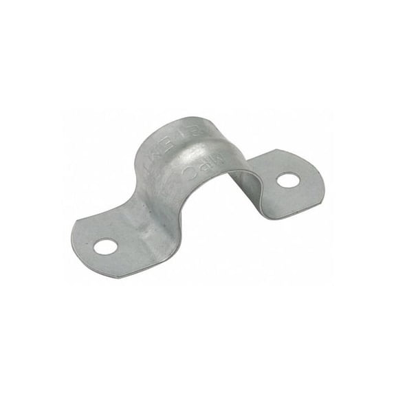 Raco Two Hole Strap, Conduit; EMT; Pipe Use, 1/2 in, Steel, Galvanized 2092