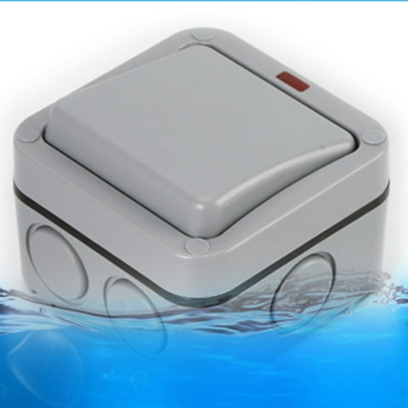 20A 1 Gang Weatherproof Junction Box Outdoor Switch Switch Waterproof Ip66 Abs