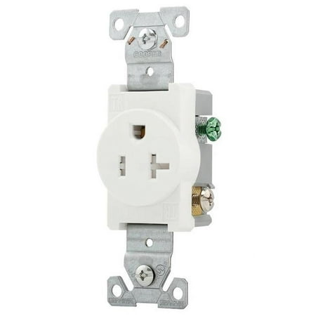 20A 125V 2P3-watt Single Tamper Resistant Receptacle, White