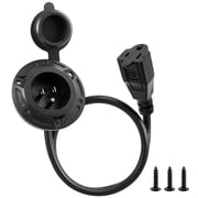 20A 125V AC Port Plug 14AWG with Waterproof Cap US for RV Boat