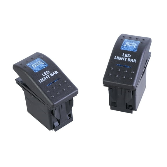 20A 12V Blue LED Lighted Rockers Switches 5 Pins 2 Position Rockers ...