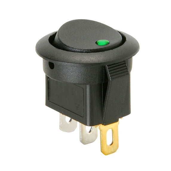 20A 12V Dc Rocker Switch Led Lighting Car and Boat Round On/Off Spst Switch Green