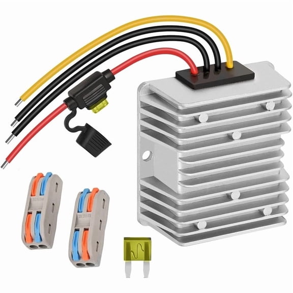 20A 240W DC 36V 48V Step Down to DC 12V Converter Voltage Regulator Reducer Power Buck Converter with Fuse(Inputs 18V-58V to 12V 20A)