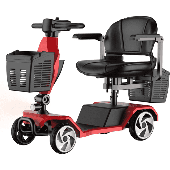 20A -- 32miles Electric Mobility Scooter for Adults Wheelchair Device for Travel, Elderly. 350 lbs Max Weight, 350W Heavy Duty Mobility Scooters for Seniors wiht Two Baskets