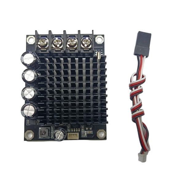 20A Brushed Electronic Speed Controller ESC for RC Boat PWM Signal UBEC 5V 0.5A,10-60V Bidirectional Forward Reverse Non-Brake ESC for RC Boat PWM Signal UBEC 5V 0.5A