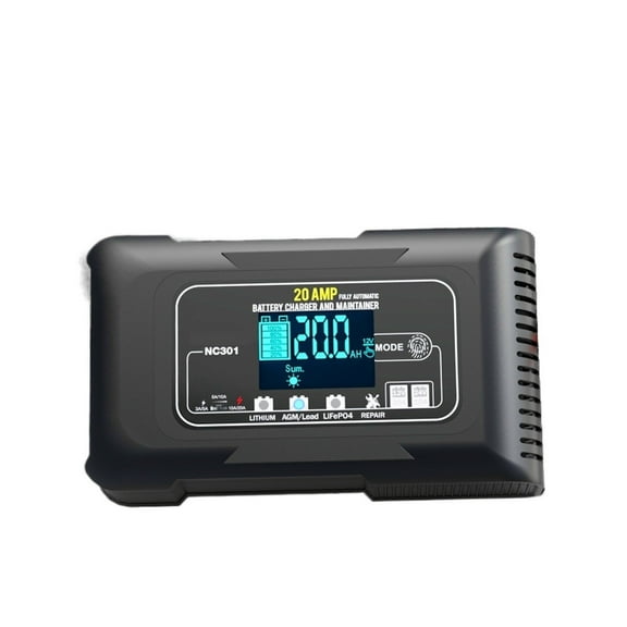 20A Car Battery Charger 12V And 24V Smart Fully Automatic Battery Charger For Car Truck Boat Lead Acid Lithium Batteries ,Instant Roadside Rescue