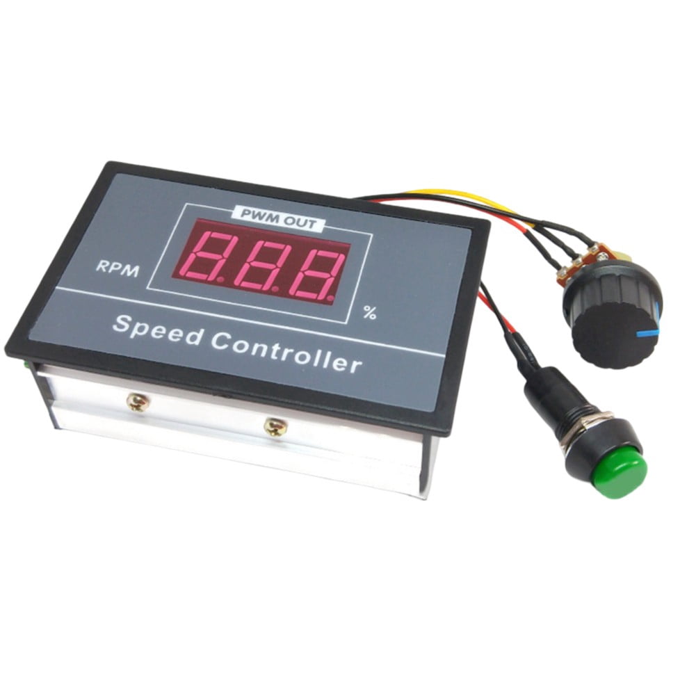 20A Digital for PWM DC Motor Speed Controller 6V-48V with Switch Button ...