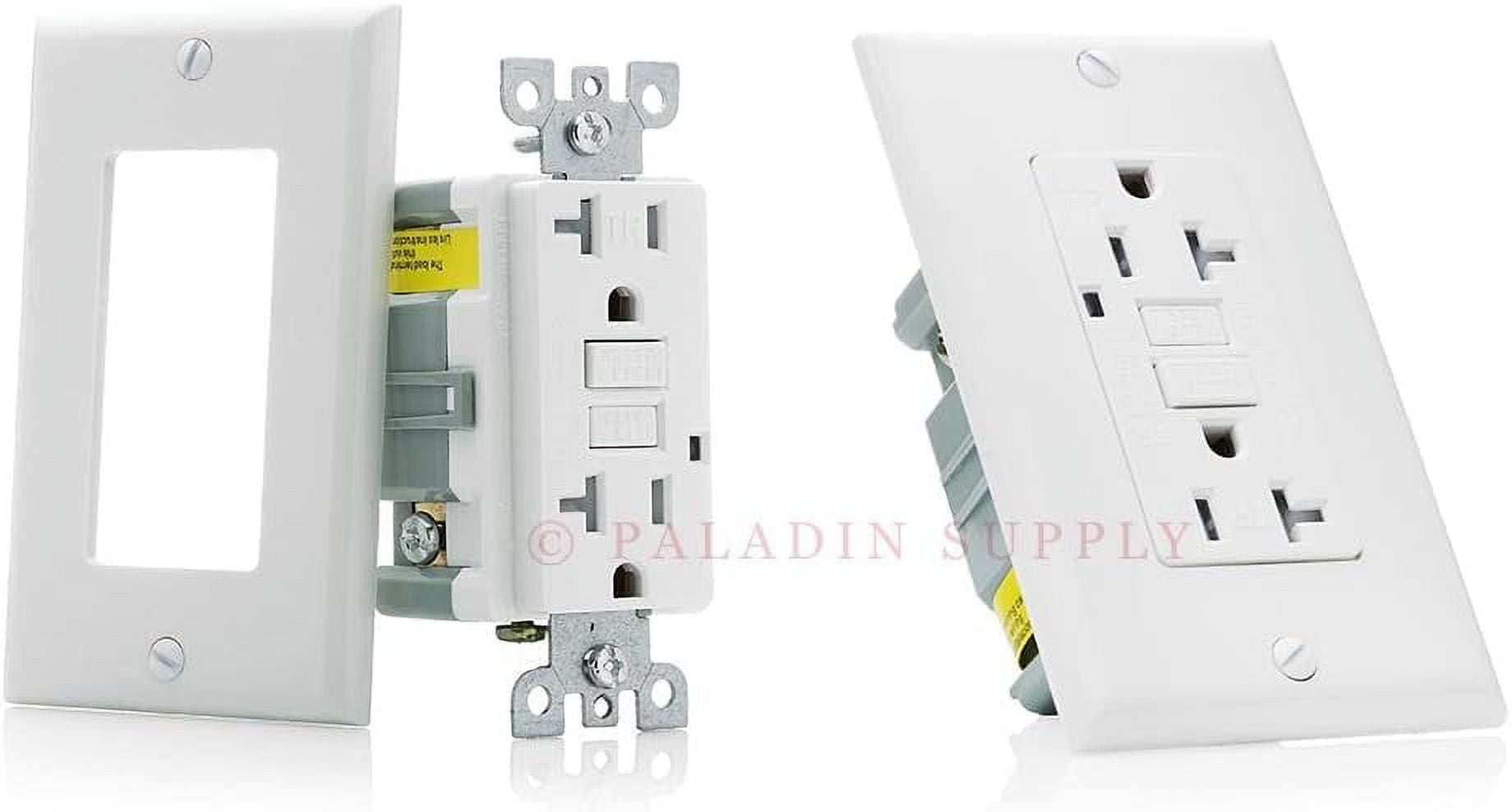 20A Tamper Resistant GFCI GFI Receptacle Outlet W/Wallplate & LED