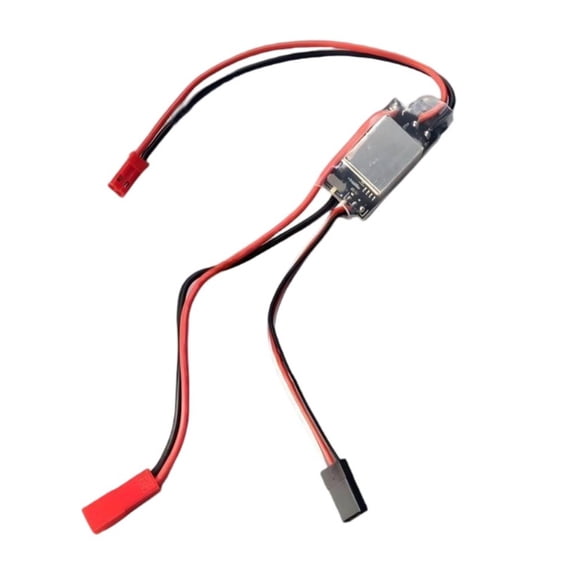 20A Unidirectional Brushed ESC Electronic Speed Controller 6V-16V 2S-4S BEC 5V 1.5A 2 Modes Switch for RC Receiver 5/6 Channel ESC Unidirectional Electronic Speed Controller