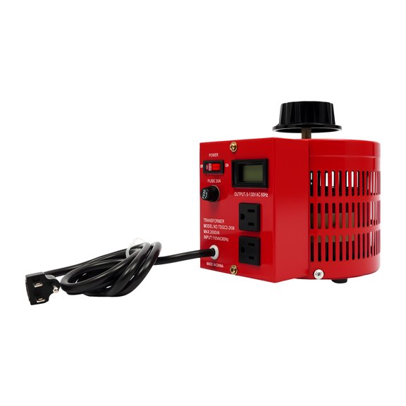 20A Variac Transformer Variable, Regulator Variable Transformer Metered Red