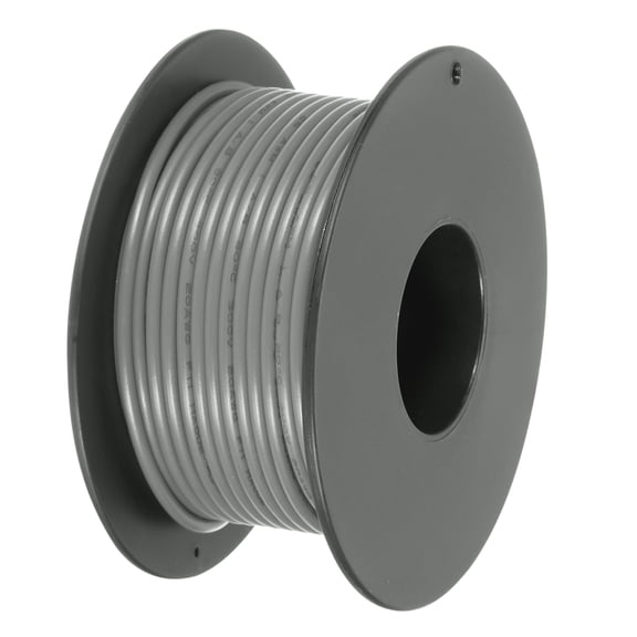 Uxcell 20AWG Stranded Wire Hookup 15M/49ft Grey Electrical Wire UL1007 Spool
