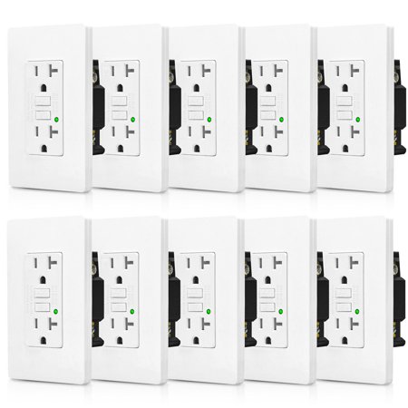20Amp GFCI Outlet GFI Receptacle Ground Fault Circuit Interrupter Non-TR/WR × 10