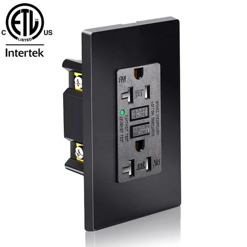 20Amp Gfci Outlet Duplex Ground Fault Circuit Interrupter Receptacle For Kitchen