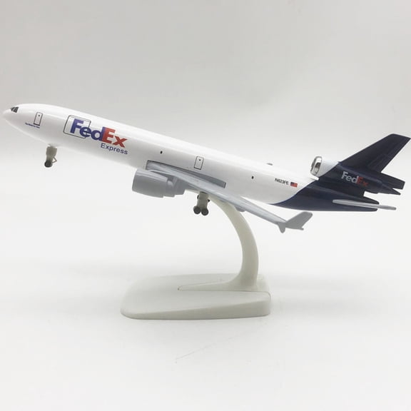 20CM FedEx MD-11 Airplane Model Aircraft with Wheels, Landing Gears, Ages 14+