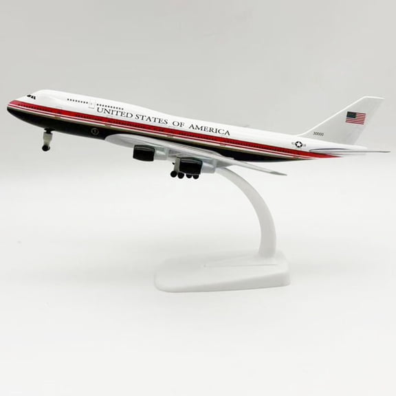 20CM NEW US Air Force One B747 Airplane Model Aircraft With Wheels Landing Gears AGES 14+