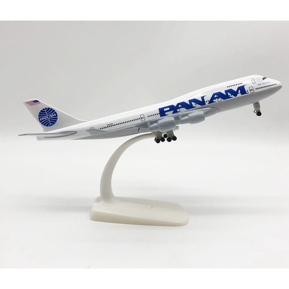 20CM Pan Am B747 Airplane Model Aircraft with Wheels, Landing Gears, Ages 14+