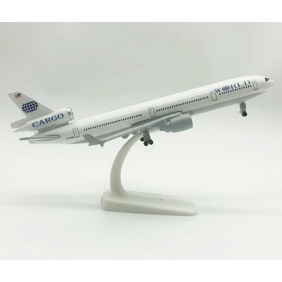 20CM USA Cargo MD-11 Airplane Model Aircraft with Wheels Landing Gears AGES 14+