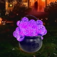 thumbnail image 1 of 20CM Witch Cauldron Set With Bubbling Effect Battery-Operated Purple Halloween Decor With Stand DIY Arrangement, 1 of 7