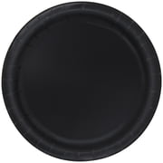 Black Solid Round 9" Paper Dinner Plates, 20 Count, by Way To Celebrate