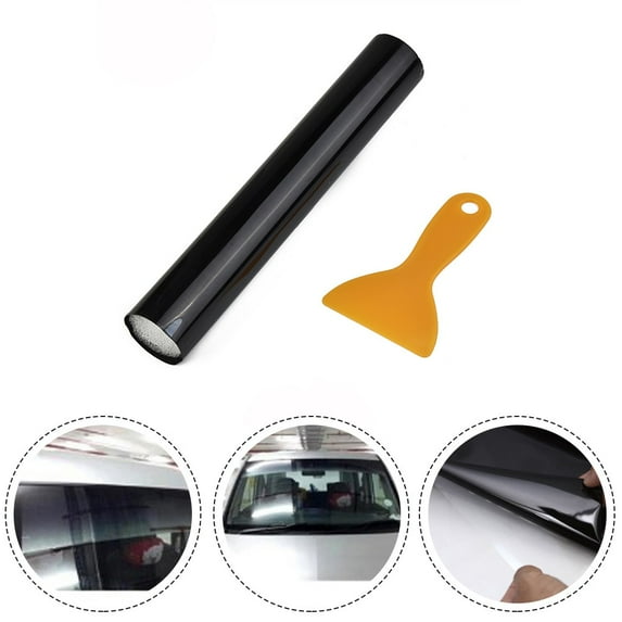 20Cmx150Cm Car Front Windscreens Black Transparents Solar Films Anti-Uv Sun Shade Sun Visor Strips Tint Film Front Glass Parts