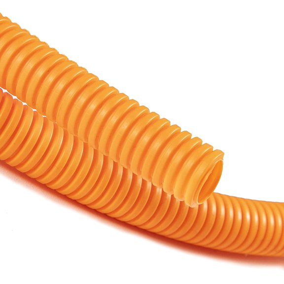 20FT 1/2” Wire Loom Split Tubing Auto Wire Conduit Flexible Cover | High Temperature Heat Resistant -40F to 257F | Plastic Cover for Electrical Wires & Cables, Orange