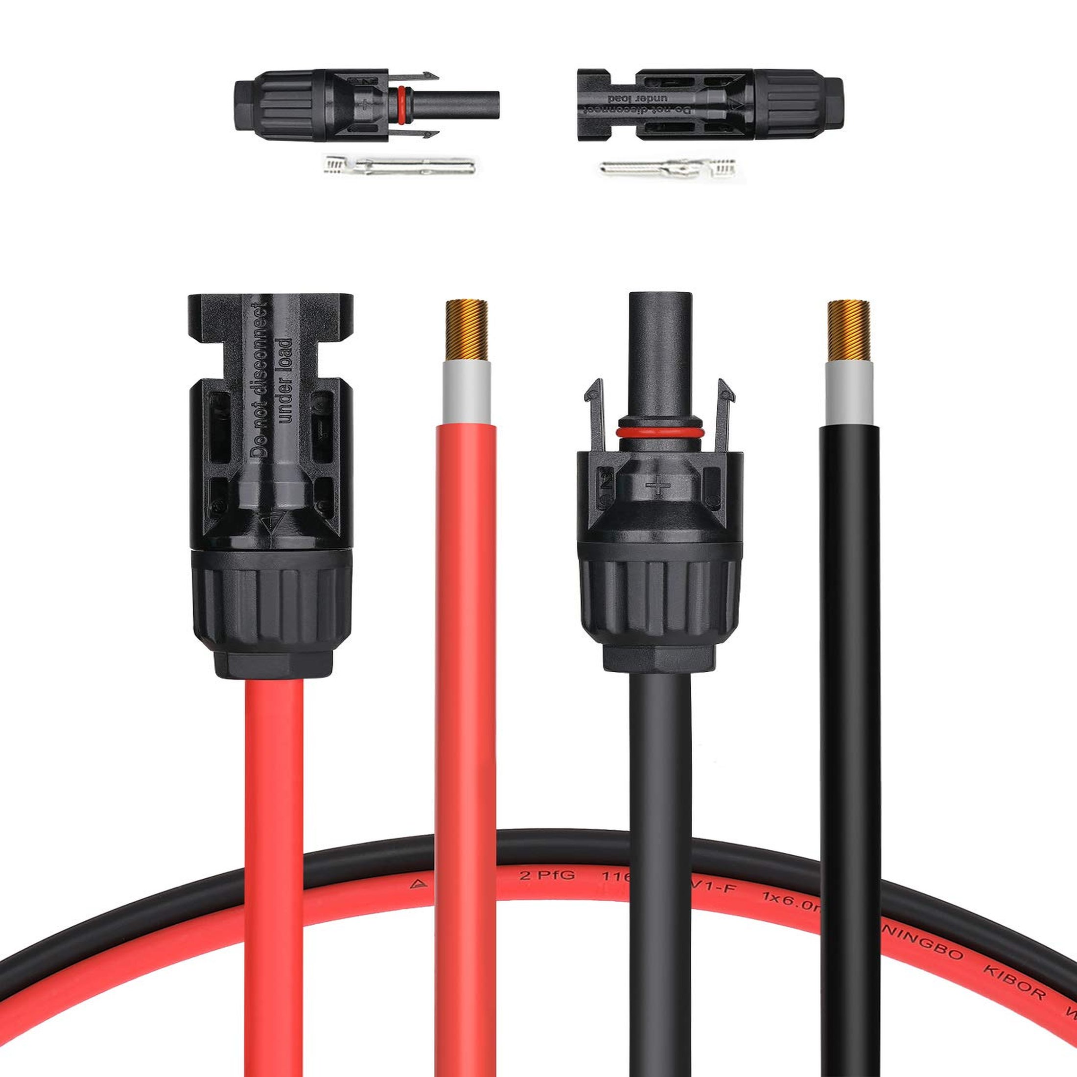 20FT 10AWG Solar Extension Cable Kit with Connectors for Solar Panels