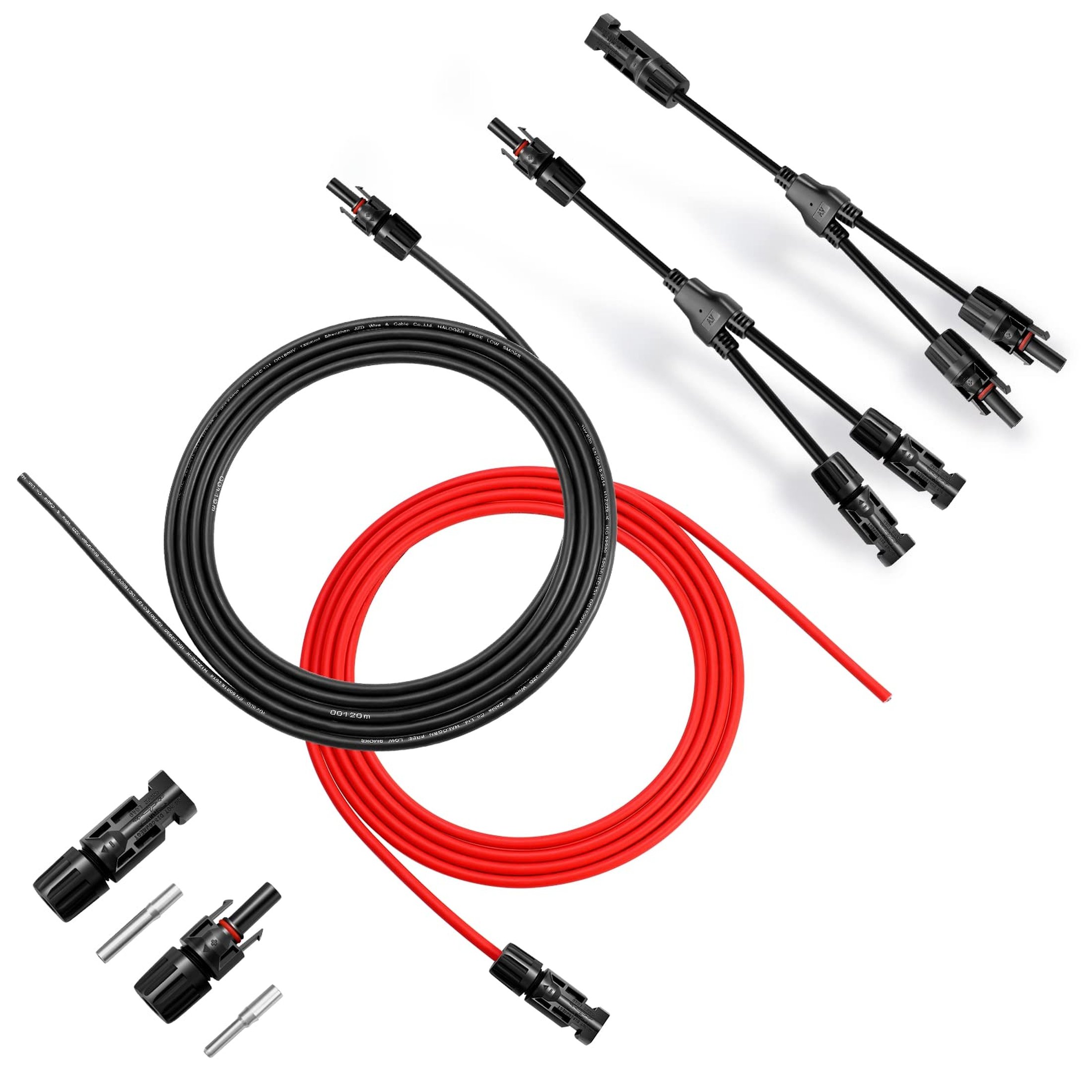 20FT 10AWG Solar Extension Cable with Y Branch Connectors Kit