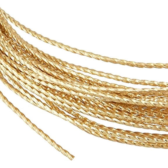 20FT 20 Gauge Textured Brass Wire 0.8mm Thick Brass Tarnish Resistant Wire for Beading Ring Making and Other Jewelry Crafts