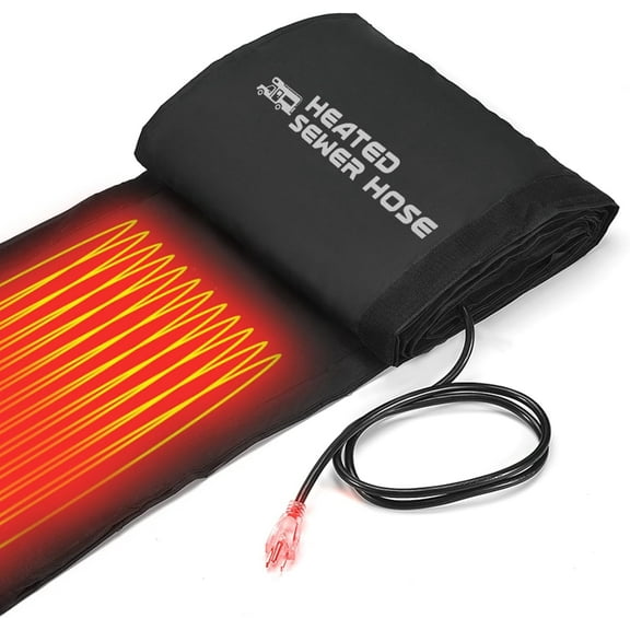 20FT Electrical Heated RV Sewer Hose Sleeve Avoid Freezing at -45°F,Not Including Rv Sewer Hose(JUST COVER)