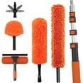 thumbnail image 1 of 20FT High Reach Duster Cleaning Kit with Extension Pole, High Ceiling Fan Cleaner Duster Tool for Fan Blades, Window Washing Kit with Microfiber Feather Duster & Window Squeegee, 1 of 9