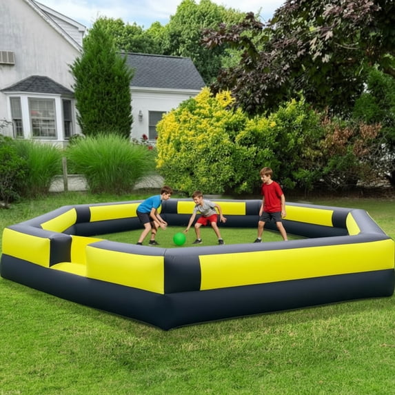 20FT Inflatable Gaga Ball Pit with Built-in Blower, Portable Large Gaga Ball Pit for Indoor & Outdoor Activities, Inflatable Sport Games