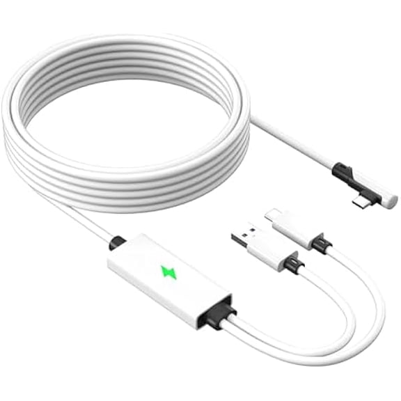 20FT Link Cable Compatible for Oculus Quest 2, Quest 3, Fast Charging and High Speed 5Gbps Data Transfer, USB 3.1 to USB C Compatible for Virtual Reality Headset Accessories, 6m