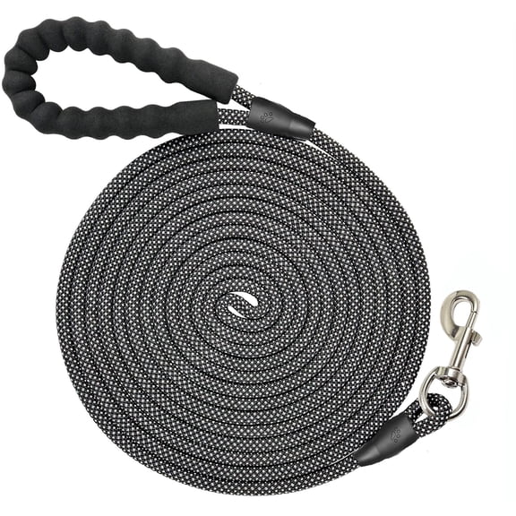 20FT Long Leash for Dogs,Heavy Duty Reflective Long Dog Leash with Swivel Hook and Comfortable Padded Handle for Large Medium Small Pets