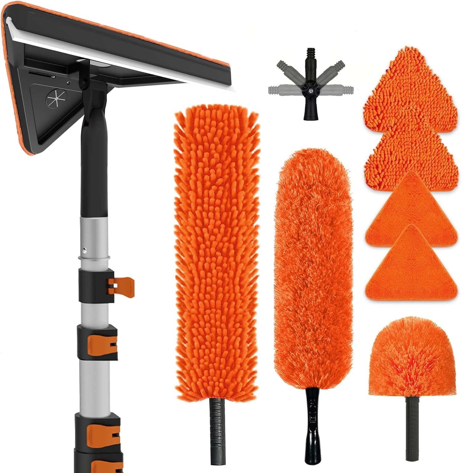 20FT Reach Duster Cleaner Kit, Dusters for Cleaning with Extension Pole ...
