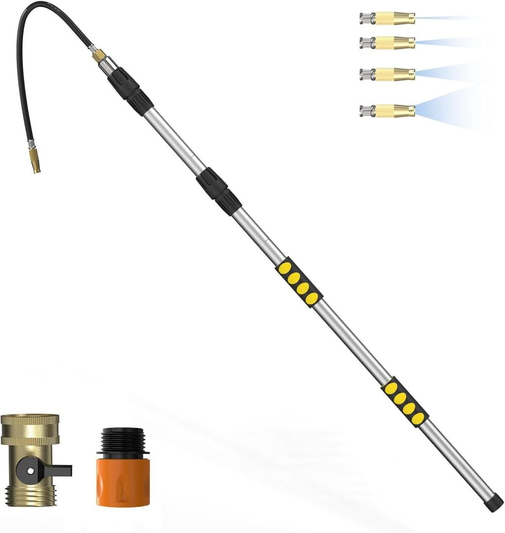 20FT Reach Gutter Cleaning Tools from Ground, Telescopic Rain Gutter ...
