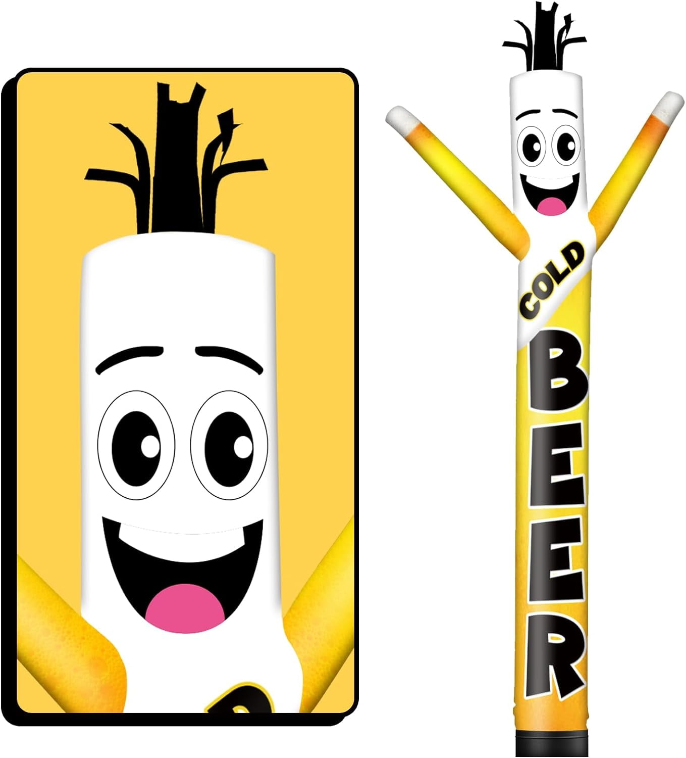 Beer Inflatable Waving 20FT Tall Inflatable Tube Man Cold Beer Wacky Wavy Dancing Guy (18 ...
